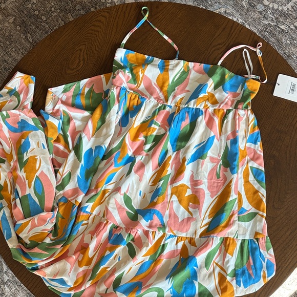 Colorful Leaf Print Women's maxi dress - Picture 1 of 5